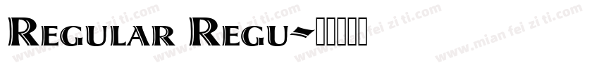 Regular Regu字体转换